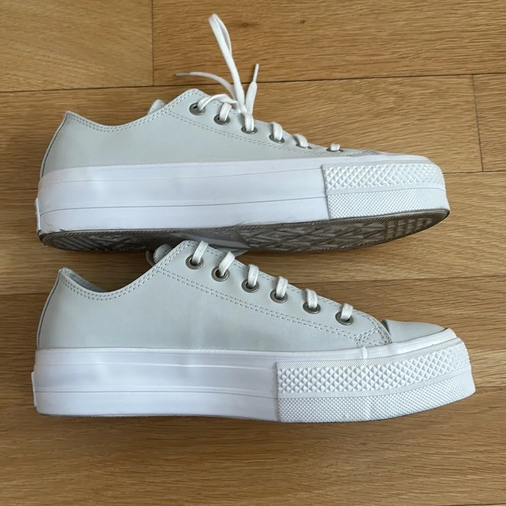 Converse Leather Platform Sneakers - Picture 6 of 9